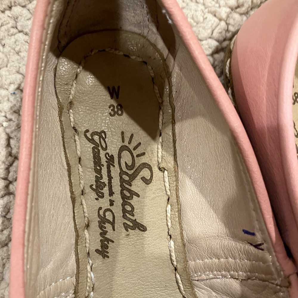 SABAH ROSA PINK LEATHER SHOES WOMEN SIZE 38 - Women Size 7 - Picture 6 of 6